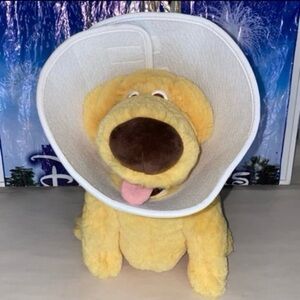 Disney Parks Pixar UP! Doug Plush Dog 11" With Collar & Removable Cone NWT